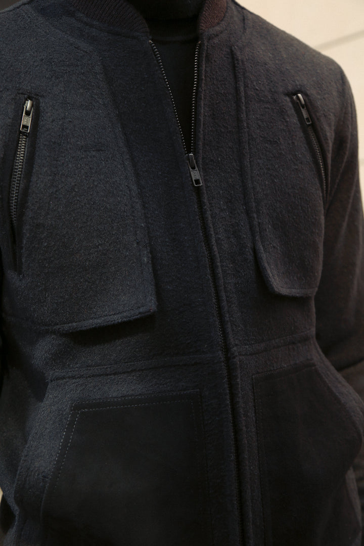 Luxury Italian Fabric Co-Ord Set with Suede Detailing