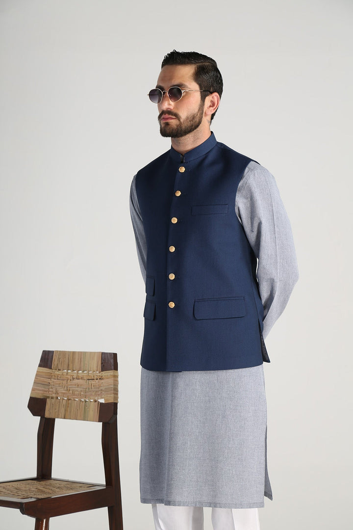 Premium Textured Poly Reyan Waistcoat