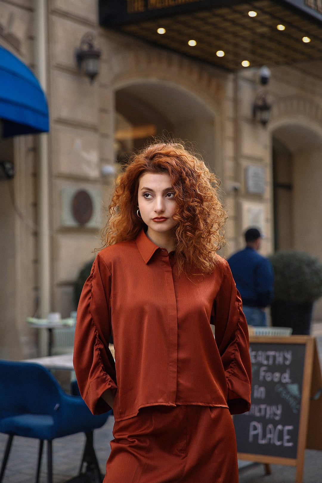 Rust Brown Shirt & Trouser Set