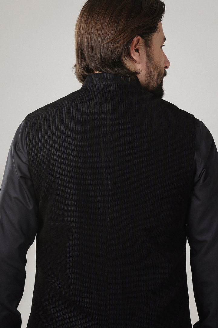 Premium Textured Yarn Dyed Fabric Waistcoat