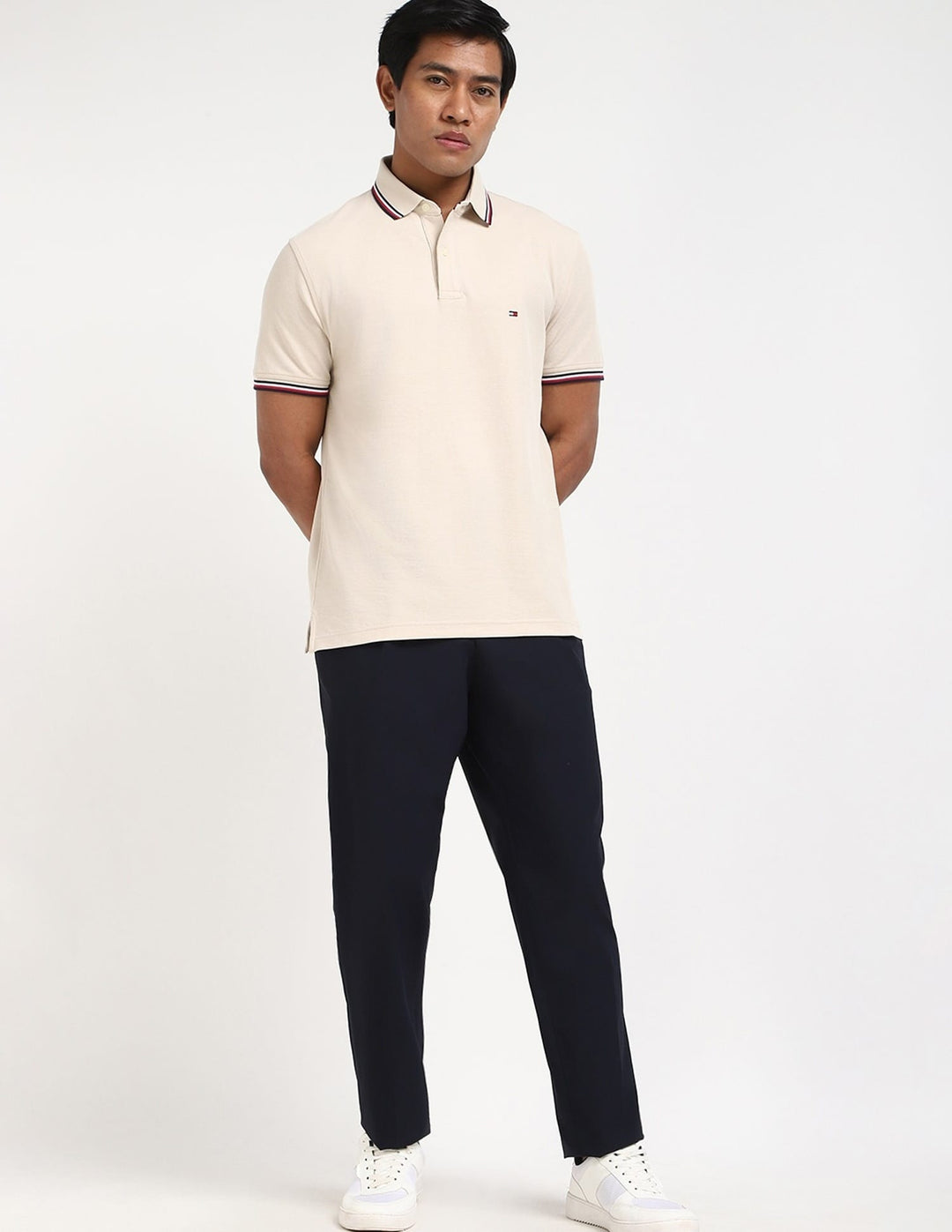 TH Men S/S (Striped Collar ) Polo MT-78J2653