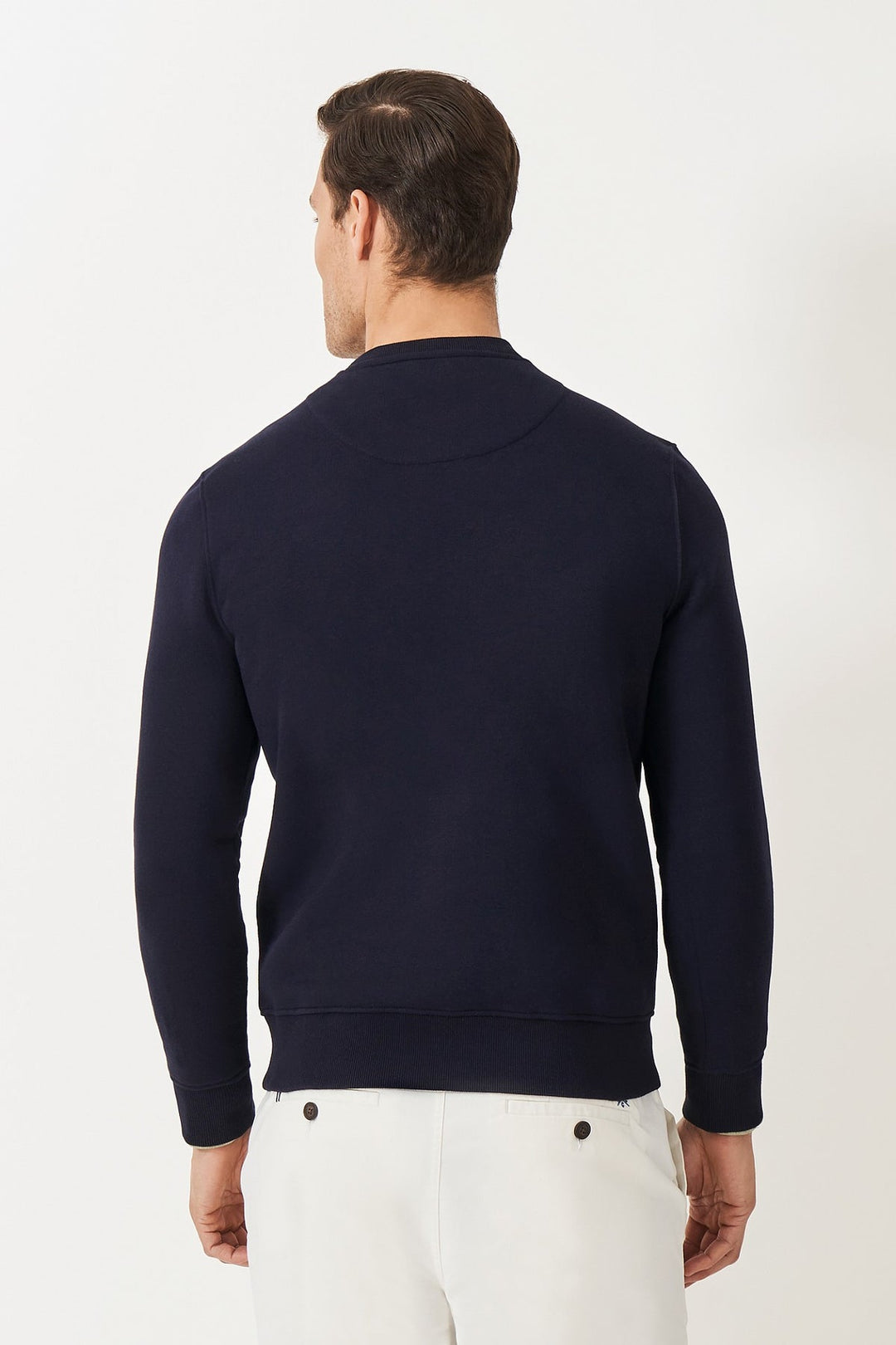 Crew Clothing Men L/S R-N Fleece (Badge) Sweat Shirt MVD039