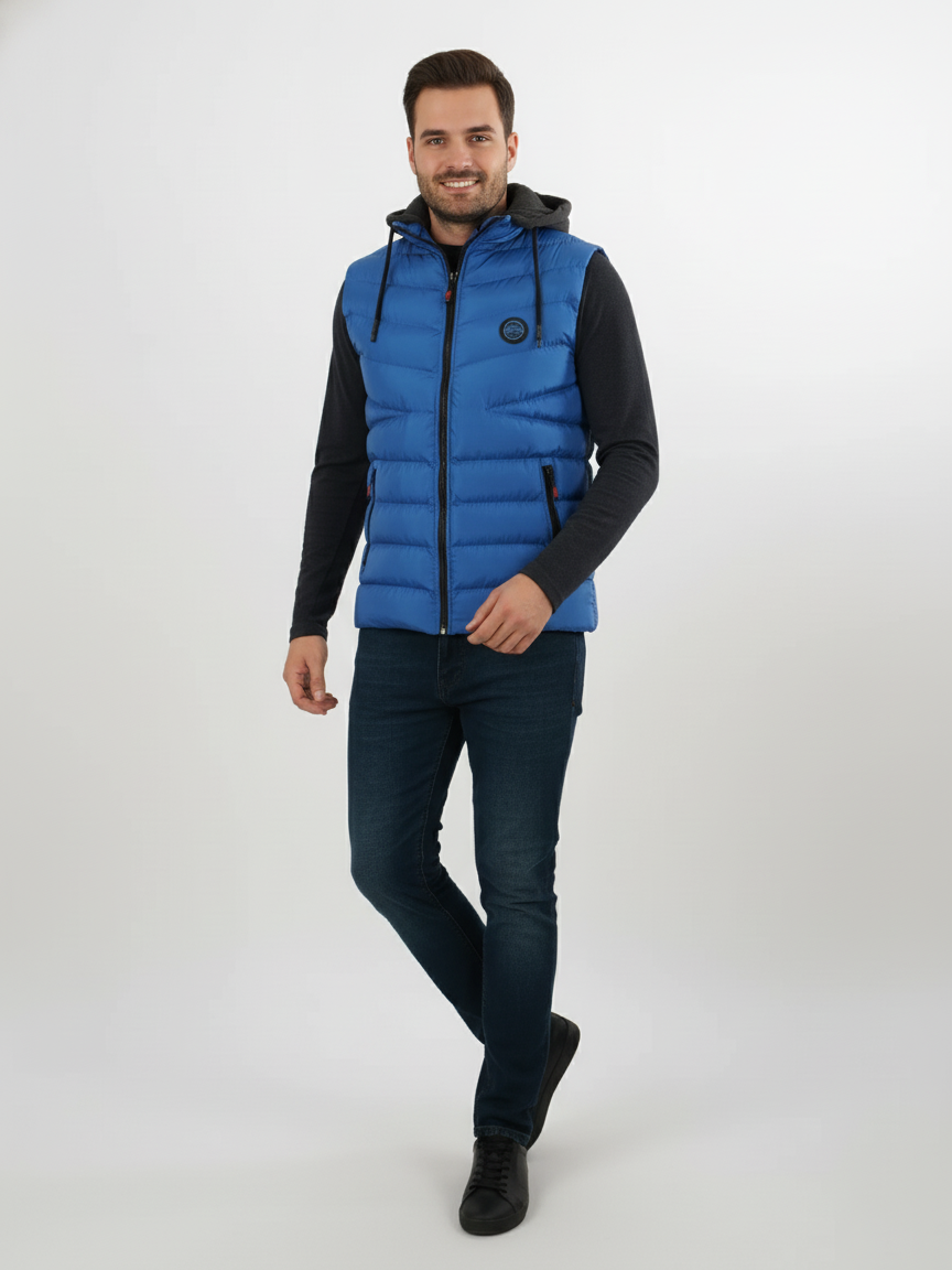 Dynamo Mens S/L Parachute Detachable hood Gilet 4310