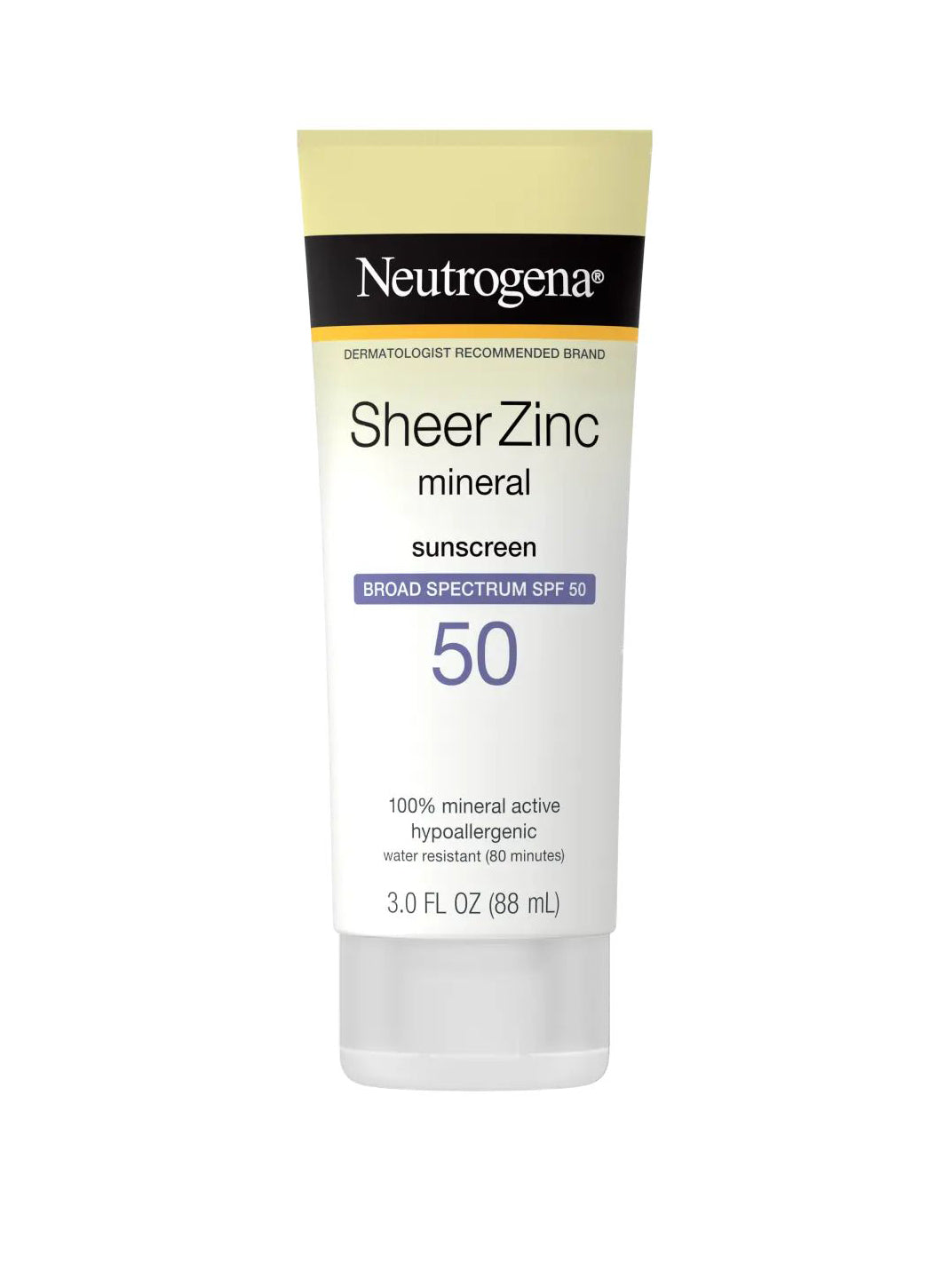 Neutrogena Sheer Zinc Mineral Sunscreen Lotion SPF 50 88ml
