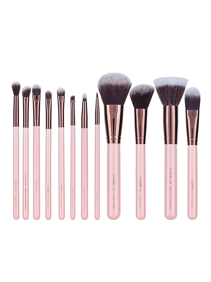 Luxie Rose Gold Collection Brush Set Of 12 Pcs