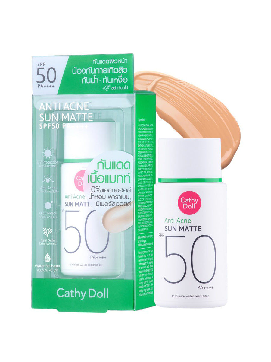 Cathy Doll Anti Acne Sun Matte SPF 50 PA++++ 40g (Thai)