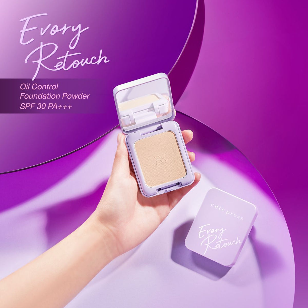 Cute Press Evory Retouch Oil Control Foundation Powder SPF 30 PA+++ 12G N1 (Thai)