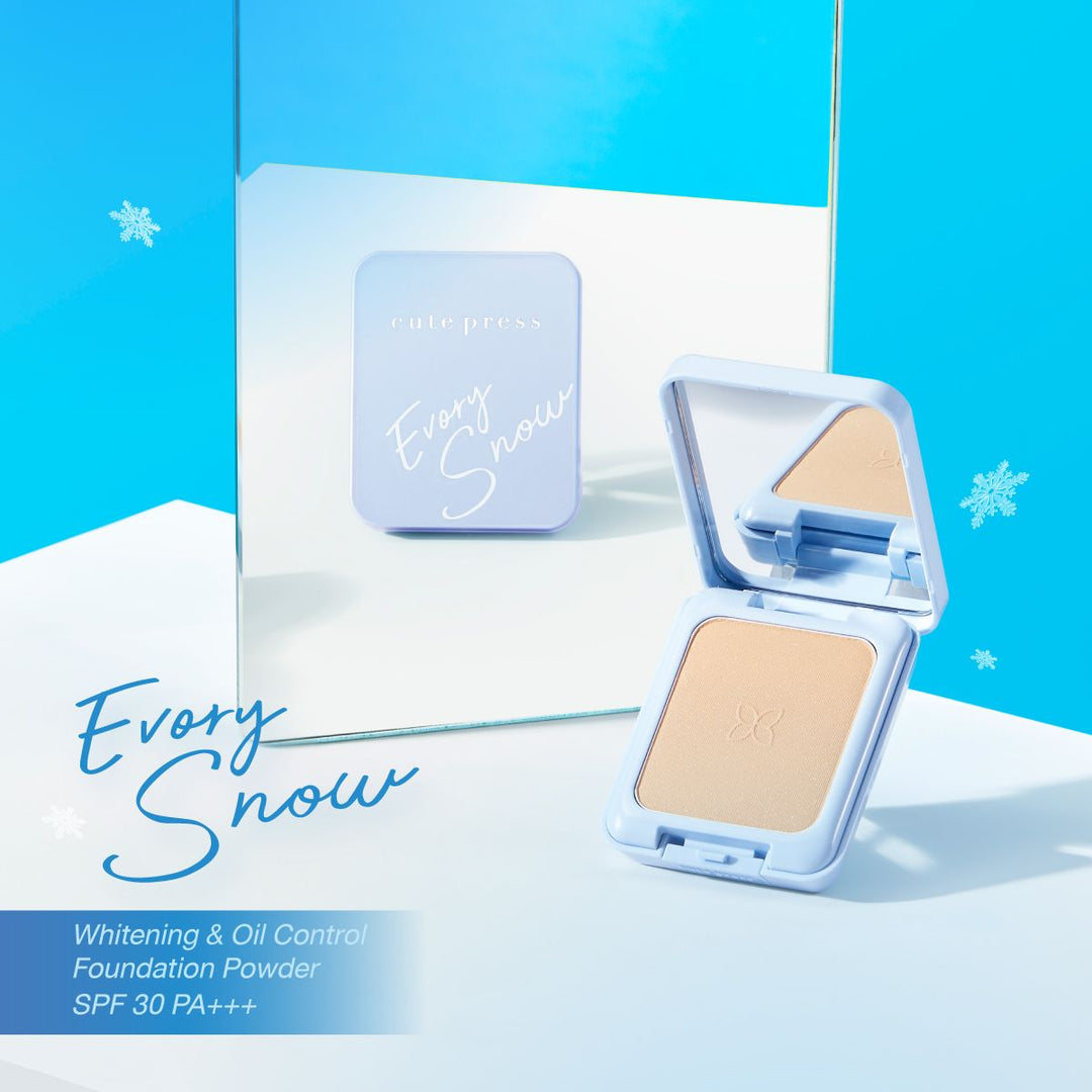 Cute Press Evory Snow Whitening & Oil Control Foundation Powder 12G P1 (Thai)