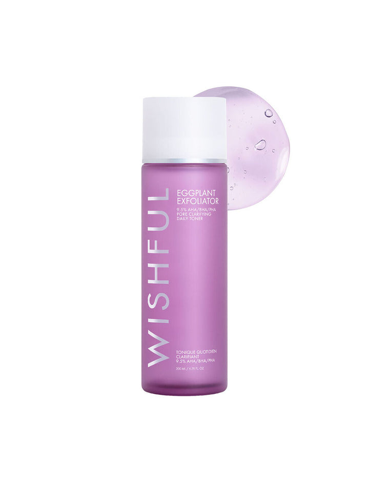 Wishful Eggplant Exfoliator AHA/BHA/PHA Clarifying Toner 200Ml