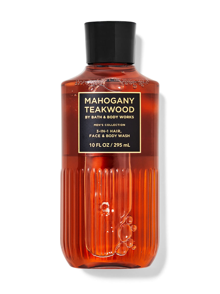 Bath & Body Works Mahogany Teakwood 3 In 1 Hair, Face & Body Wash 295ml