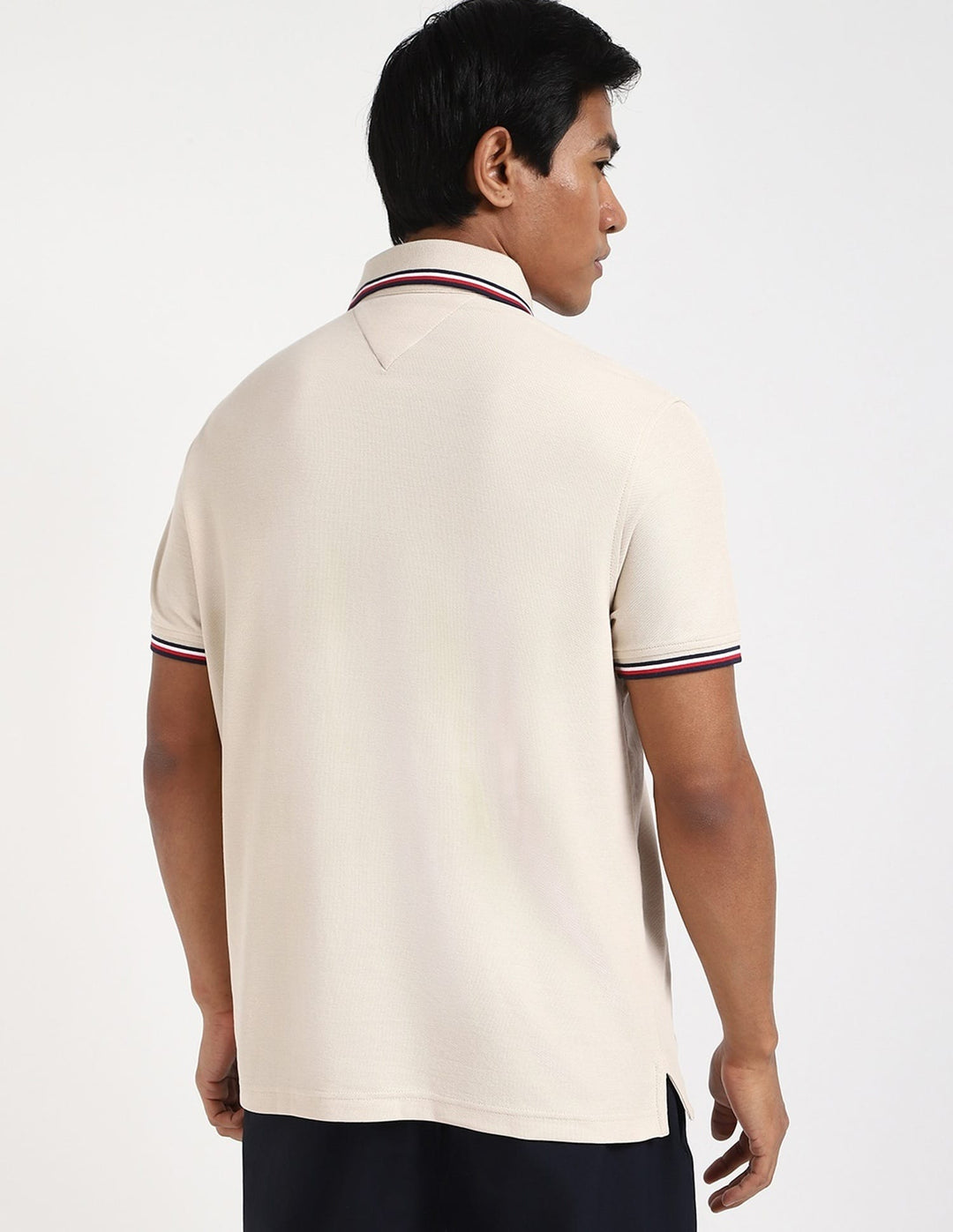 TH Men S/S (Striped Collar ) Polo MT-78J2653