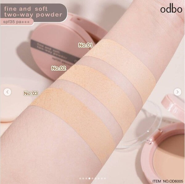 Odbo Fine & Soft Two-Way Powder SPF 35 pa+++ 9.5G OD 6005-03 (Thai)