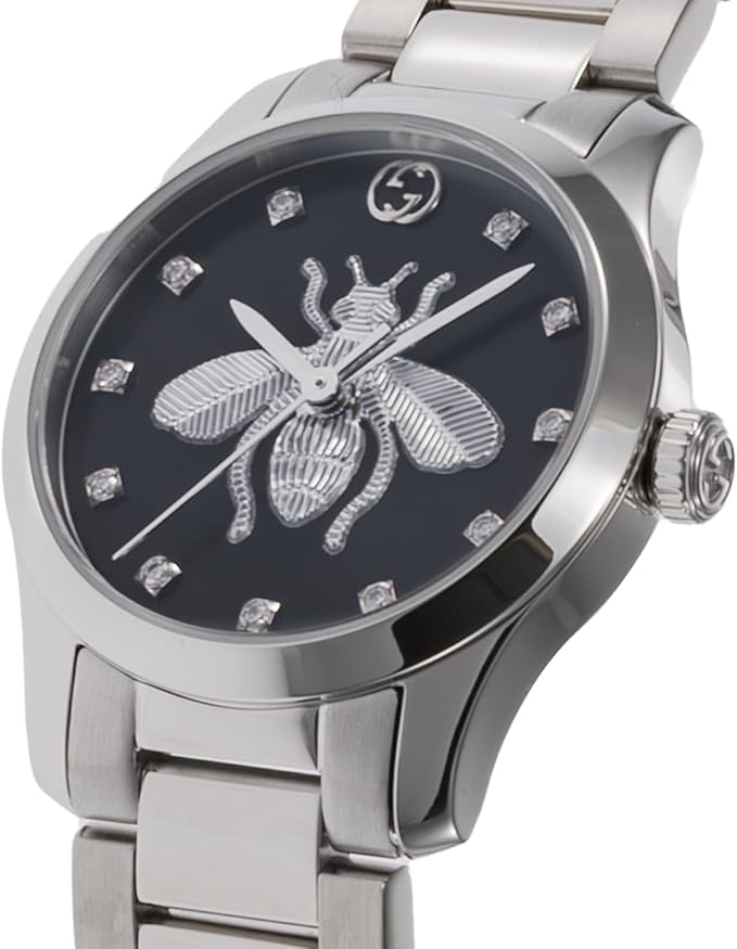 GC Timeless Bee Black Diamond Dial Steel Women's Watch YA1265024