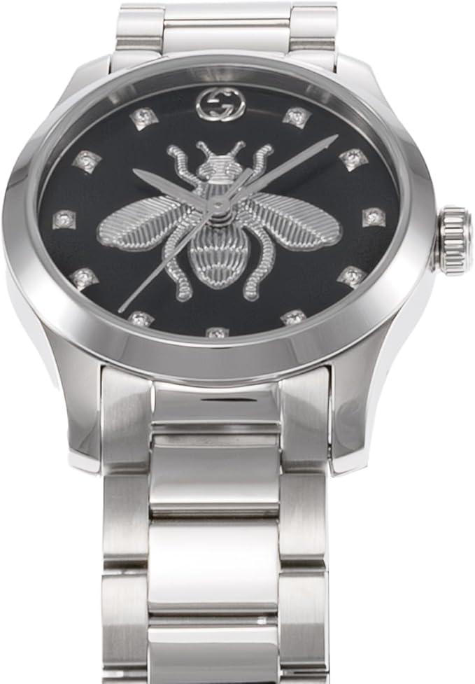 GC Timeless Bee Black Diamond Dial Steel Women's Watch YA1265024