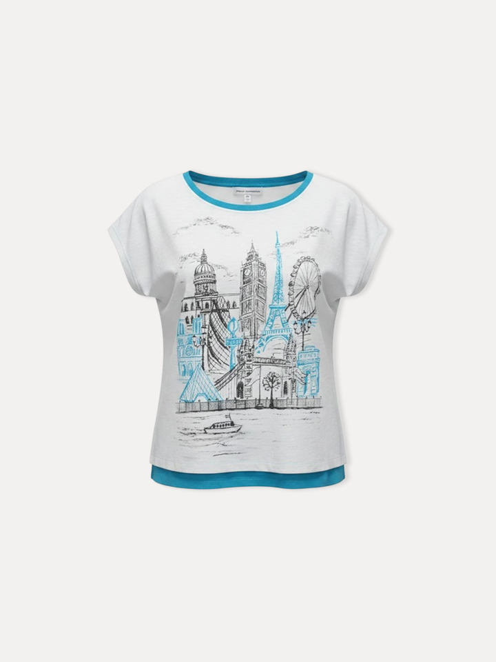 S/S Crew Neck With Building FC0348 (JB)