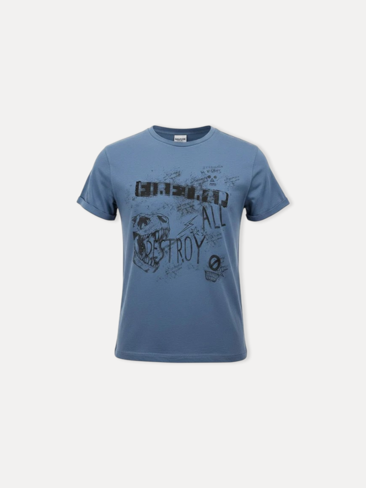 S/S Crew Neck With Dragon Print TG-0173 (JB)