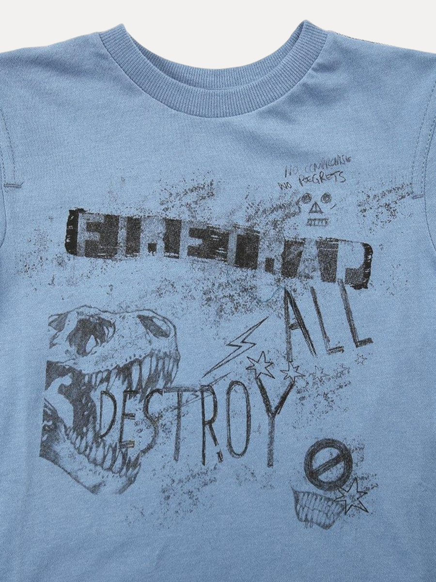 S/S Crew Neck With Dragon Print TG-0173 (JB)