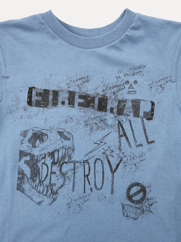 S/S Crew Neck With Dragon Print TG-0173 (JB)