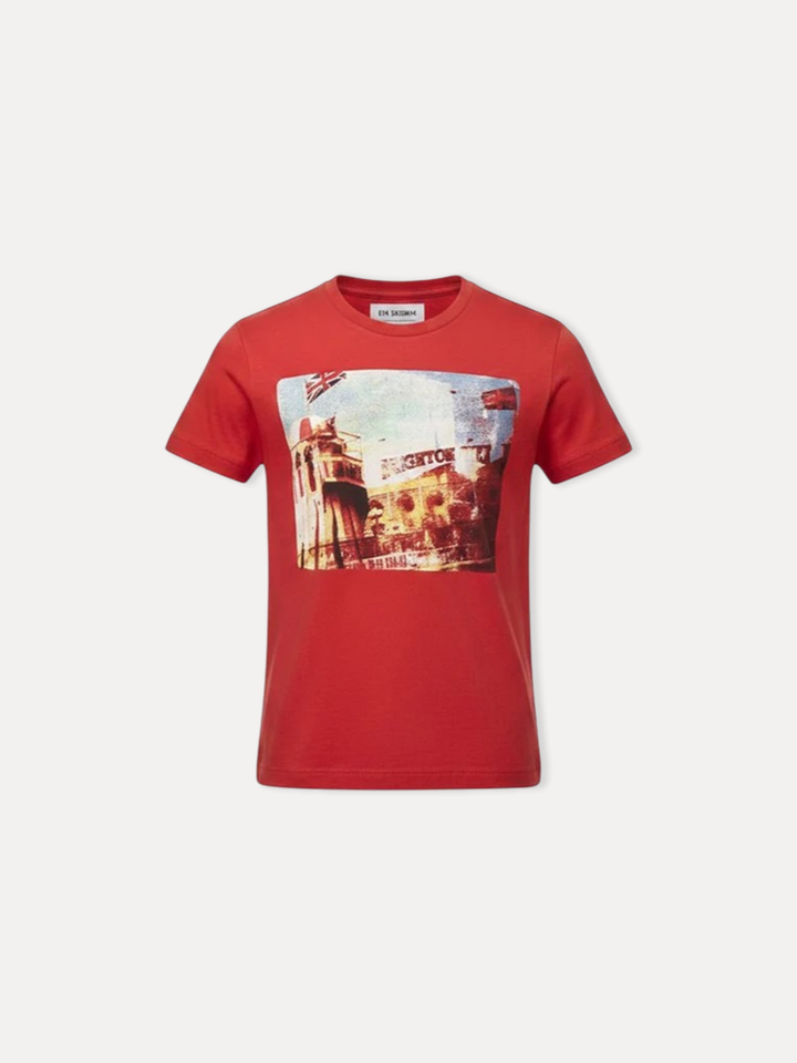 BS0800 S/S Crew Neck With Building Print (JB)