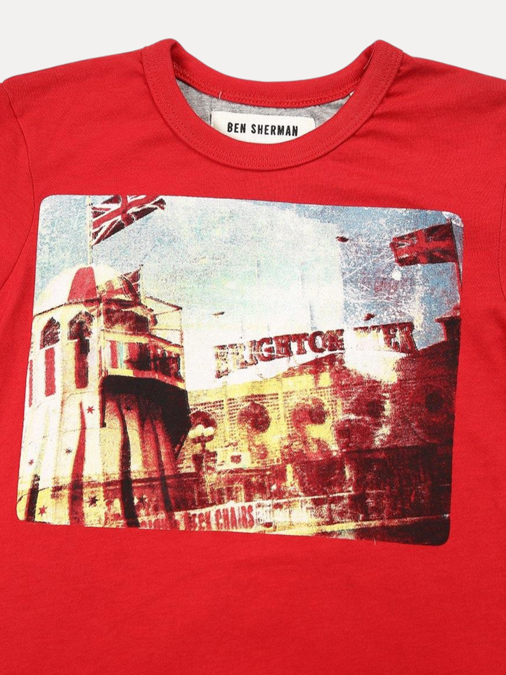 BS0800 S/S Crew Neck With Building Print (JB)