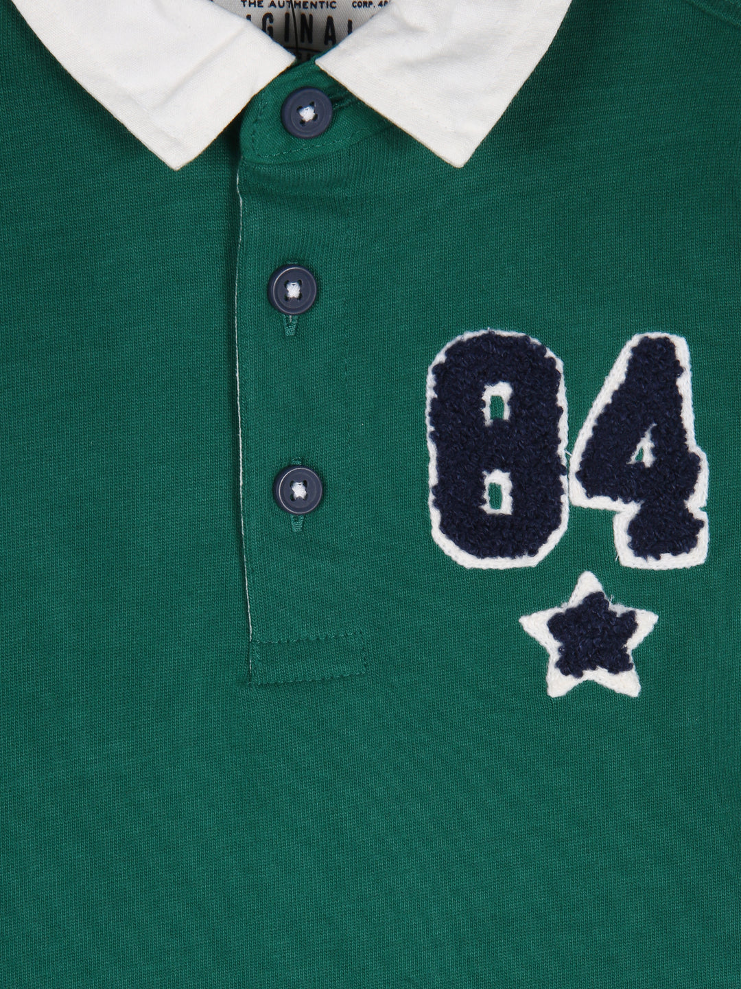 M/S Boys Polo T-Shirt with 84 Patch L/S T882393 (S-21)