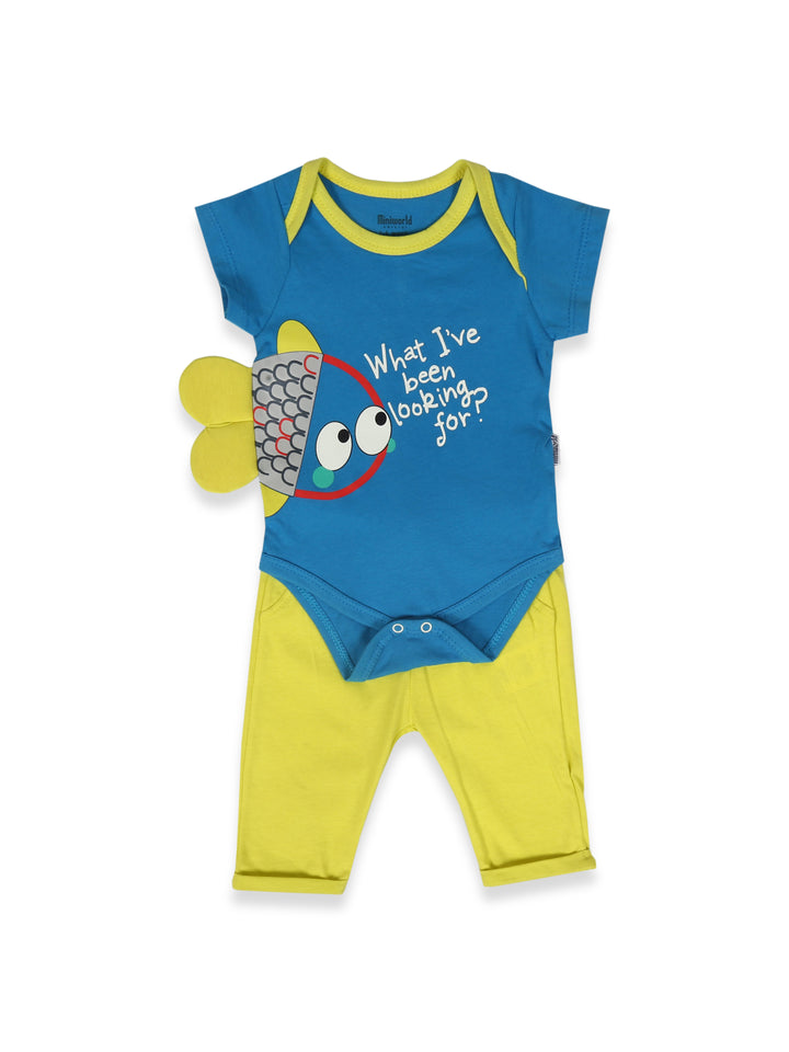 Mini World Boys Body Suit With Pajama #5329 (S-22)