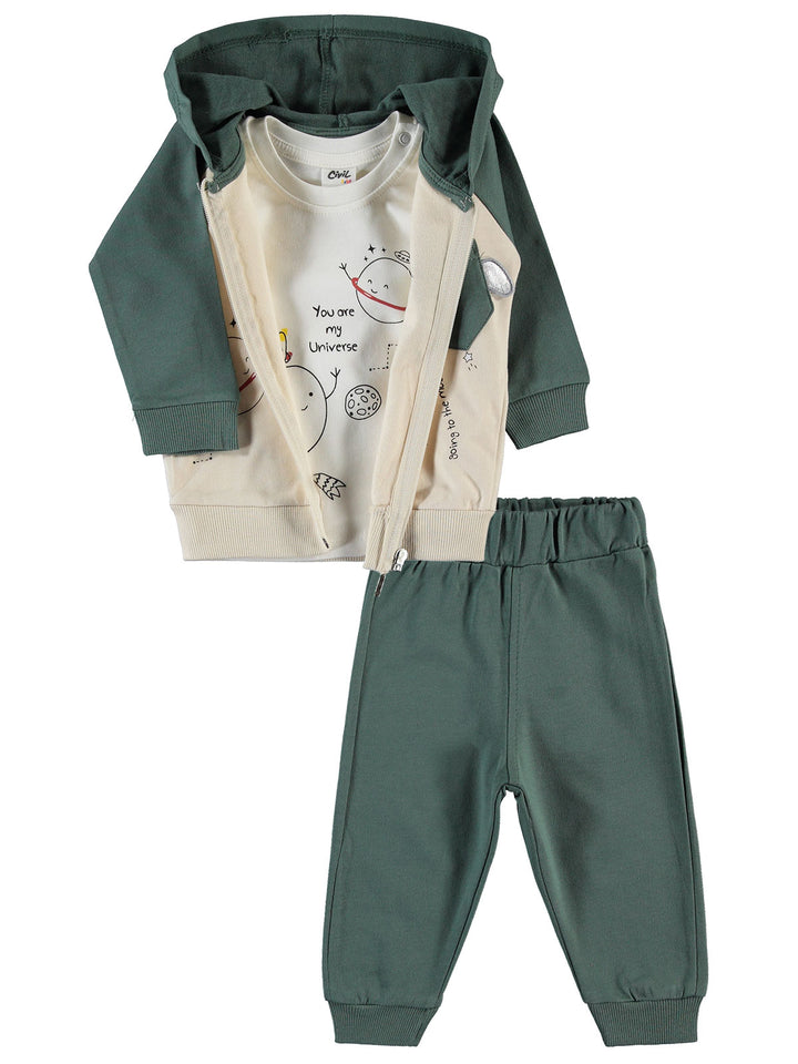 Civil Boys Pajama Suit Cotton L/S 3Pcs #8057 (W-22)