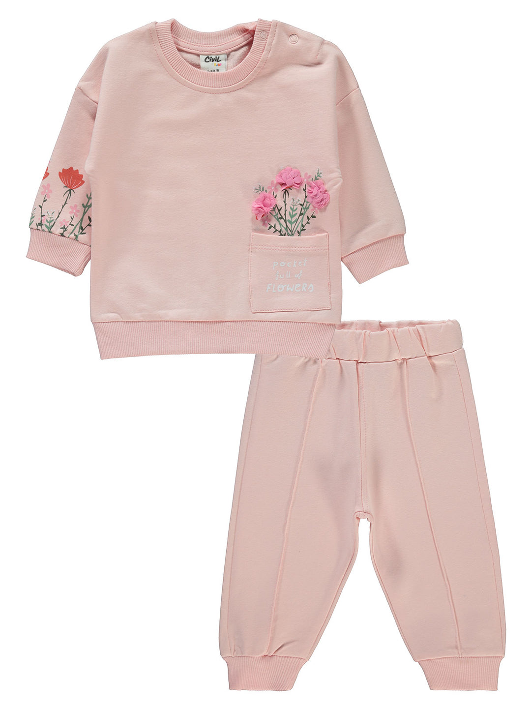 Civil Girls Pajama Suit Cotton L/S 2Pcs #8061 (W-22)