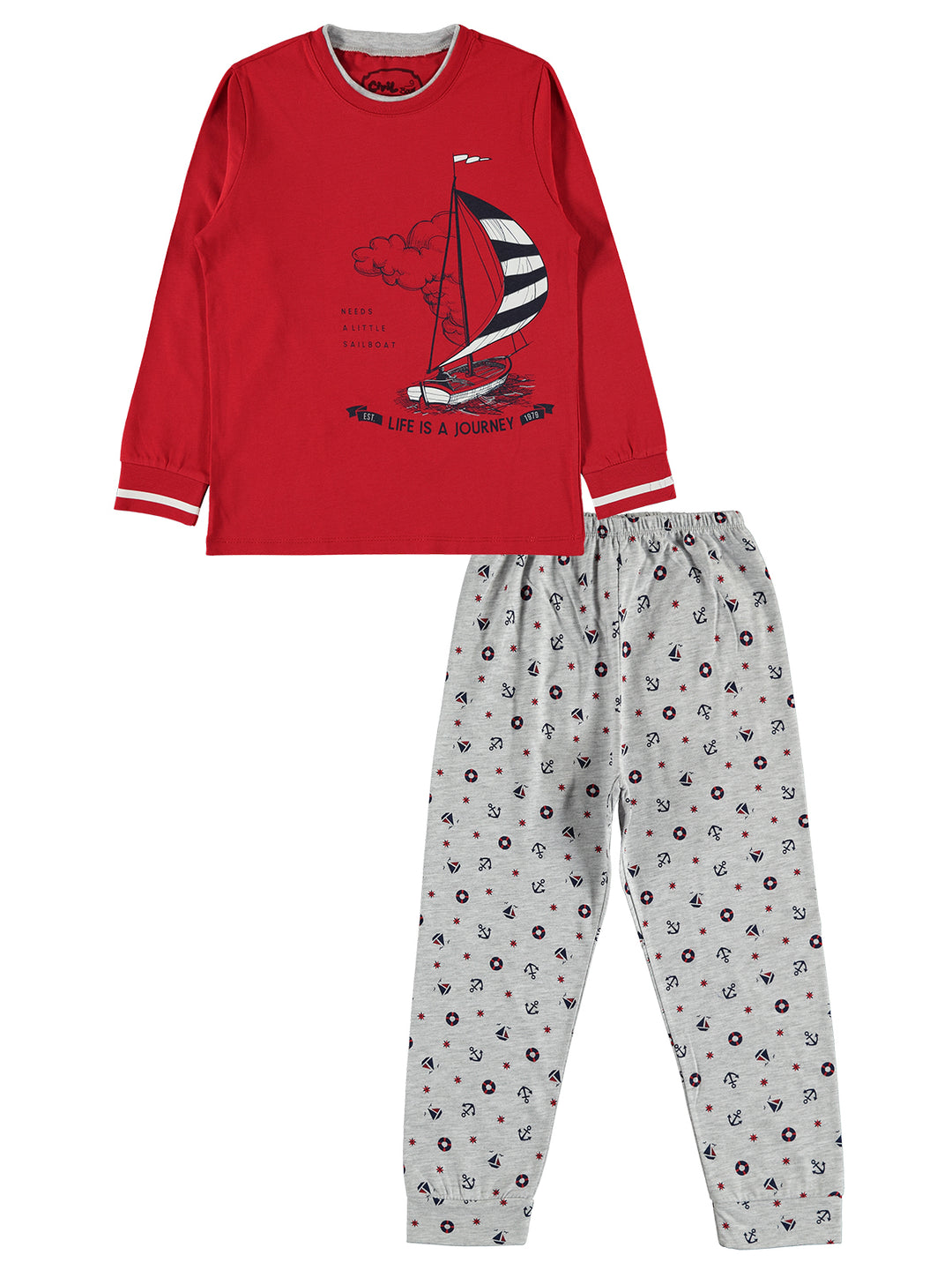 Civil Boys Pajama Suit Cotton L/S 2Pcs #E047 (W-22)