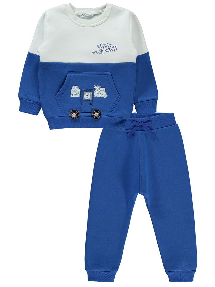 Civil Boys Pajama Suit Fleece L/S 2Pcs #7536 (W-22)