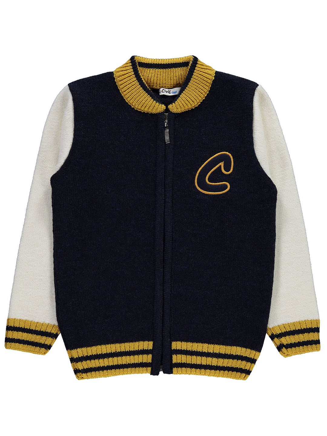 Civil Boys Zipper Sweater Woolen L/S #7229 (W-22)