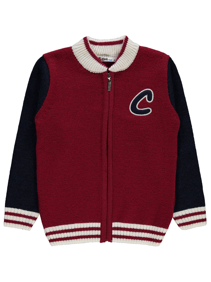 Civil Boys Zipper Sweater Woolen L/S #7229 (W-22)