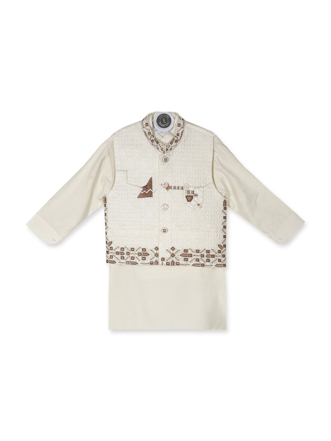 Tony Land Boys 3Pcs Shalwar Suit With Waist Coat # 23-709 (S-23)