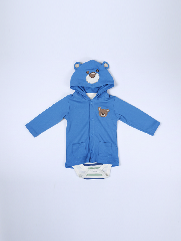Wonder Child Girls L/S Cotton Pajama Suit 3Pcs #046 (S-23)