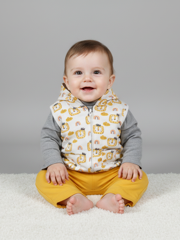 Wonder Child Boys L/S Cotton Pajama Suit 3Pcs #009 (S-23)