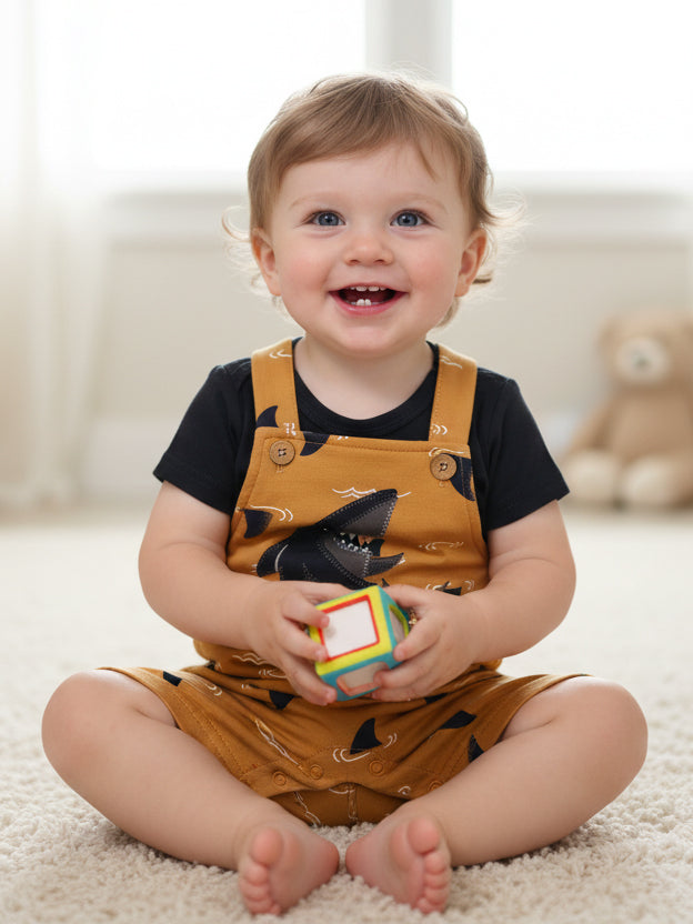 PL Baby Boys H/S Dungree Suit 3Pcs #36 (S-24)