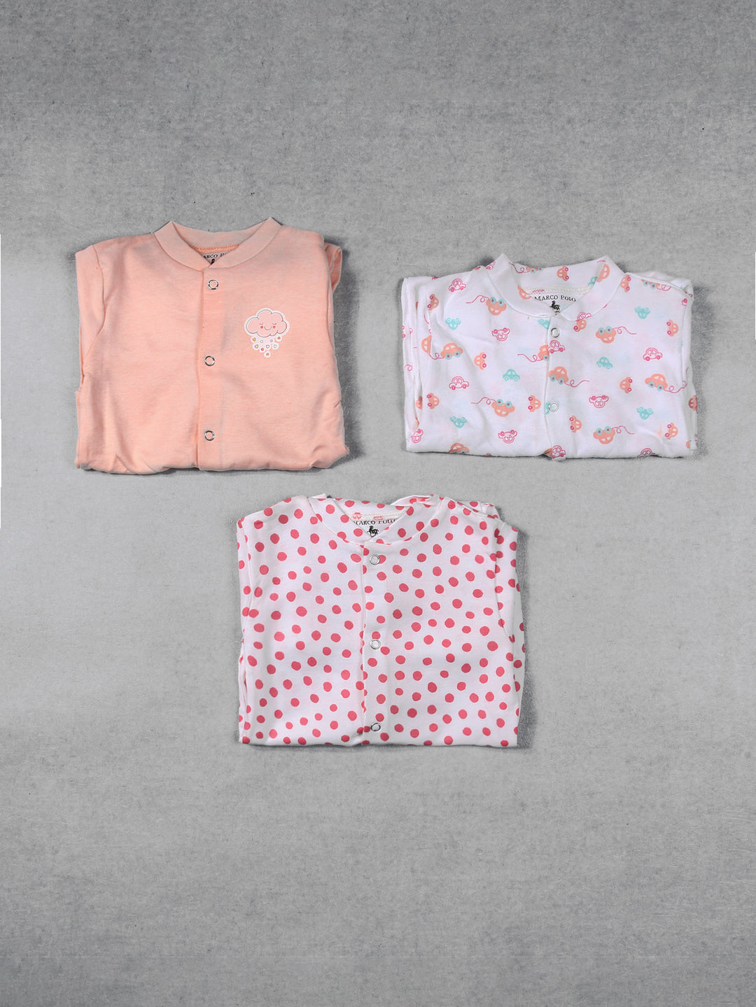 Marco Polo Baby Sleep Suit Without Socks 3PK (S-24)