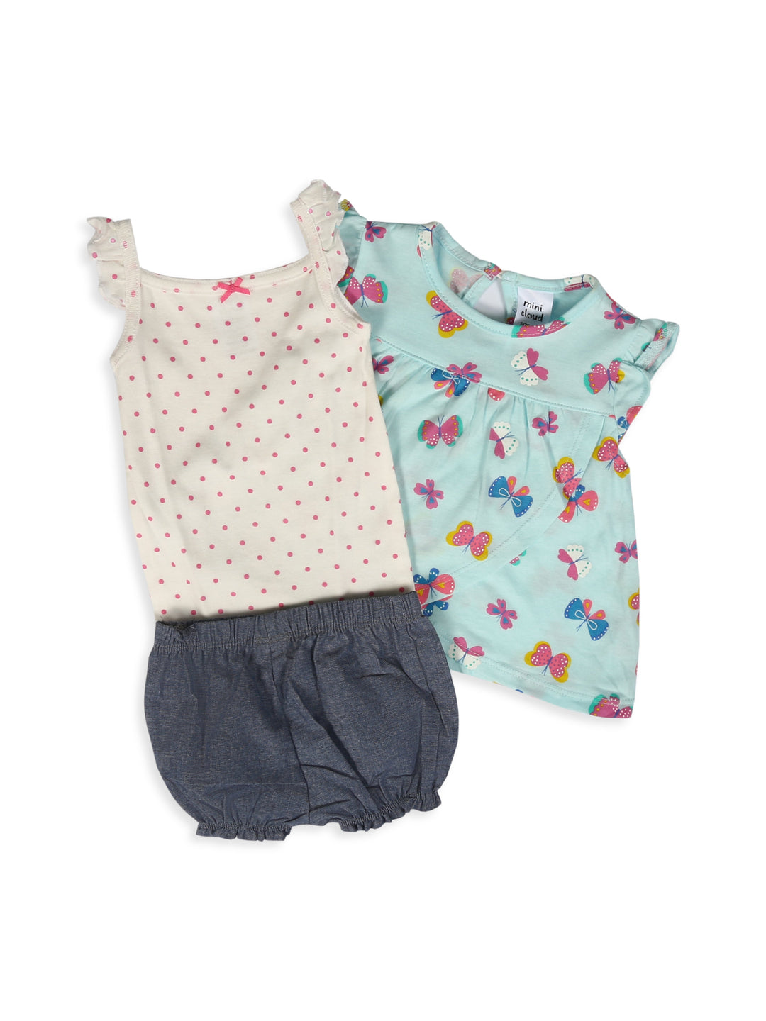 Mini Cloud Girls S/L Frock Suit 3PCS #40 (S-24)