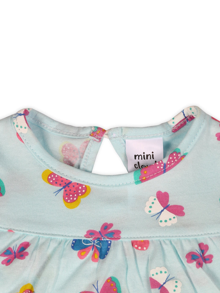 Mini Cloud Girls S/L Frock Suit 3PCS #40 (S-24)