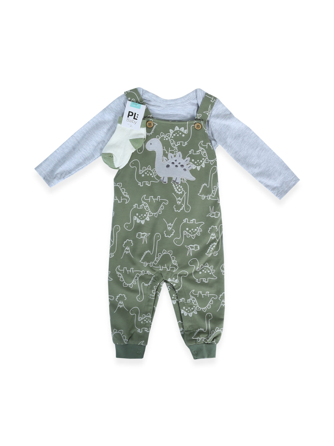 PL Baby Boys Dungree Suit With Socks #10 (W-24)