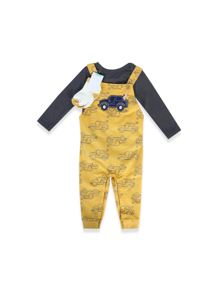 PL Baby Boys Dungree Suit With Socks #10 (W-24)