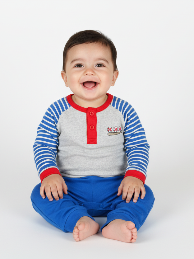 Little Me Boys Pajama Suit L/S #13334-2 (W-24)