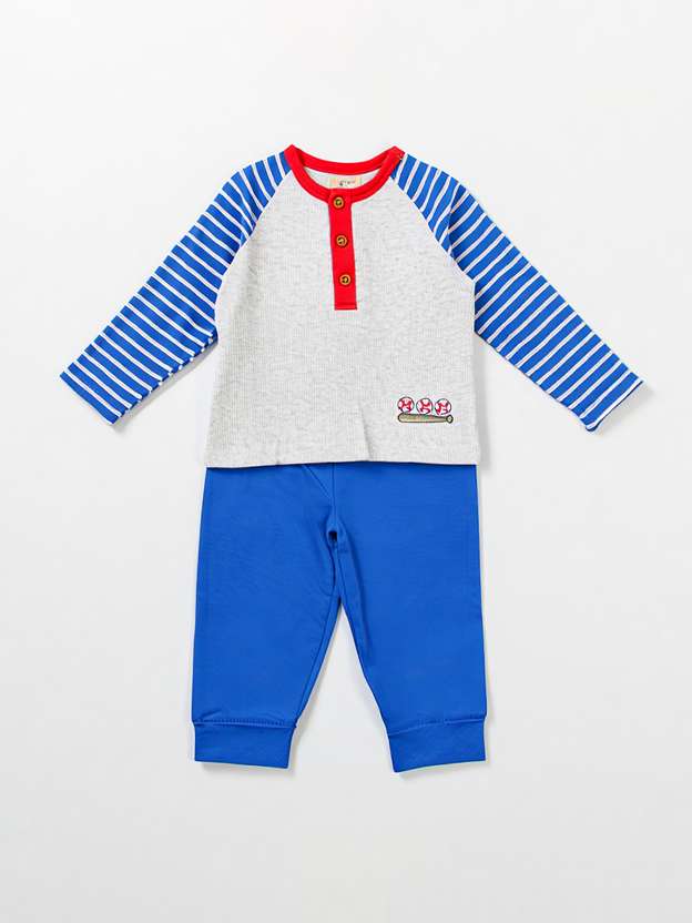 Little Me Boys Pajama Suit L/S #13334-2 (W-24)