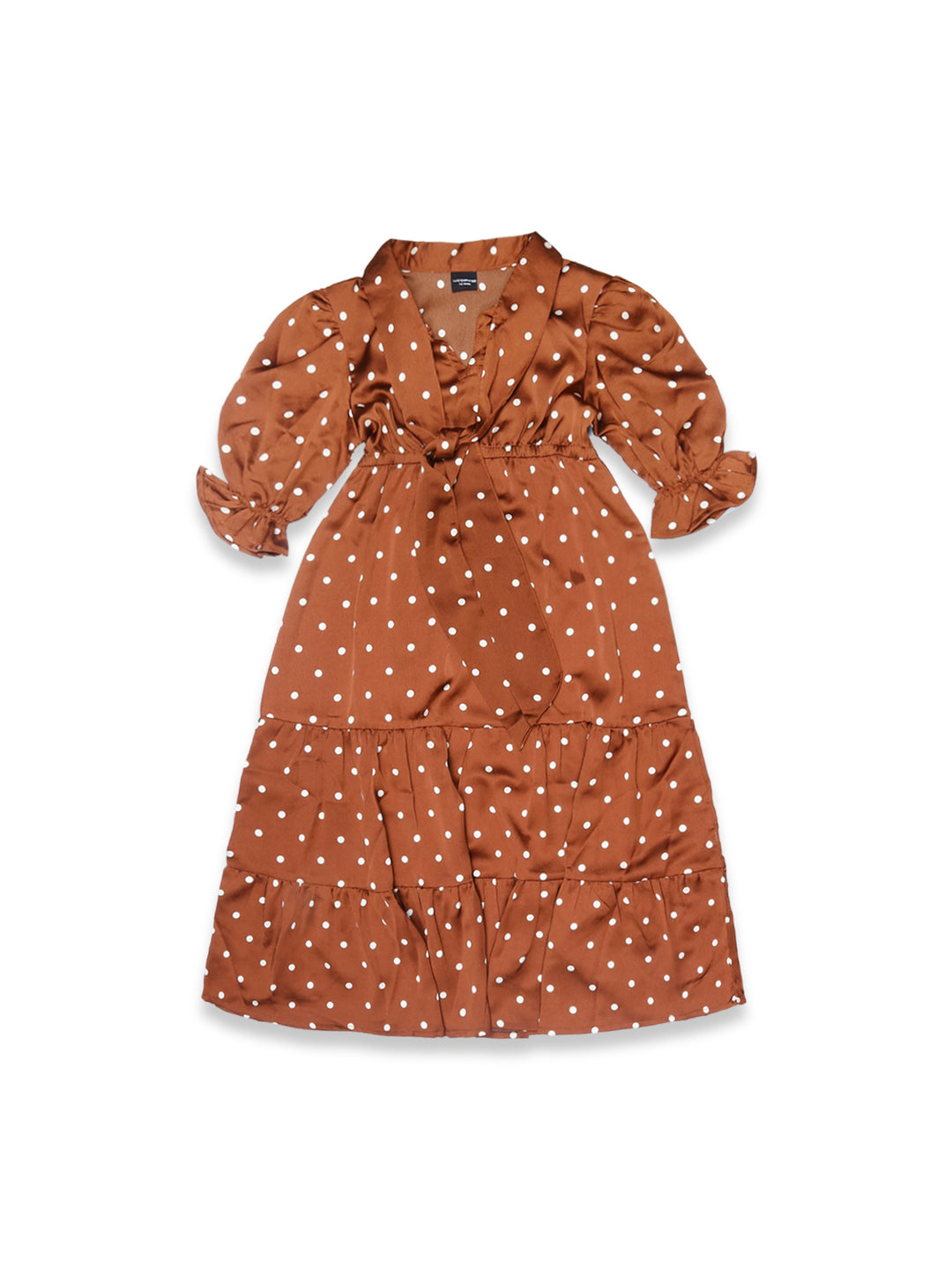 Wonderlings Girls Tie Dress L/S #WKG-S/S25-012 (SS-25)