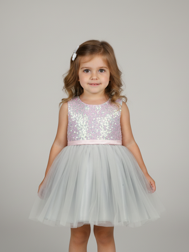 Little Coogie Girls Fancy Frock S/L #20228 (S-25)