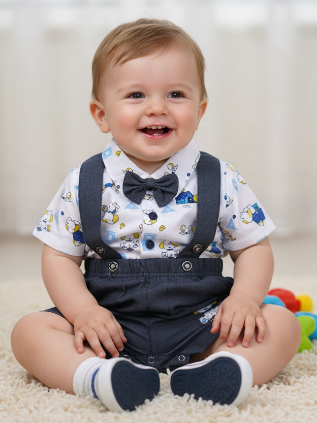 Mon Caramel Boys Dungree Suit H/S #02 (S-25)