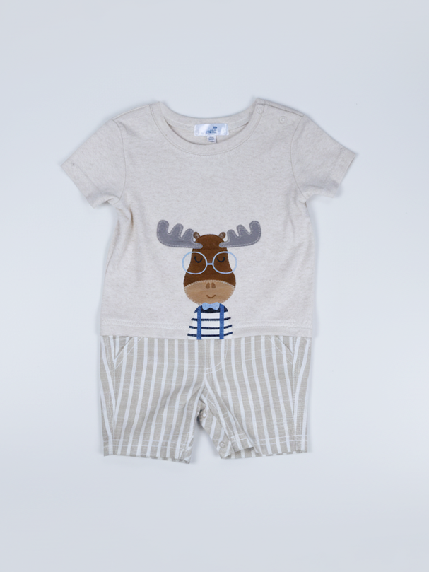 Mon Caramel Boys Romper H/S #2410 (S-25)