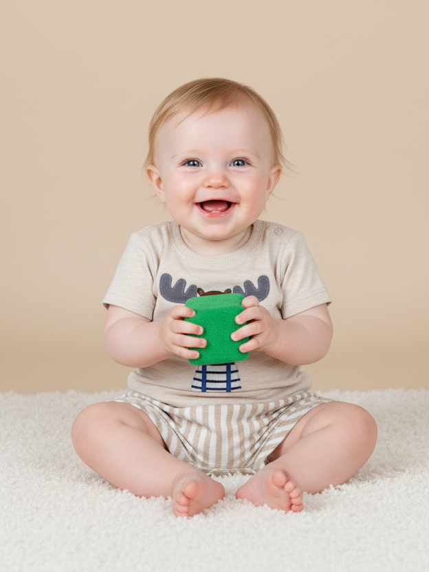 Mon Caramel Boys Romper H/S #2410 (S-25)