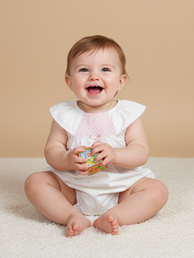 Mon Caramel Girls Romper H/S #2390 (S-25)