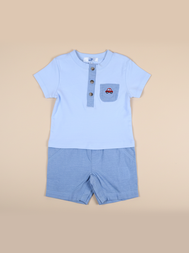 Mon Caramel Boys Romper H/S #2352 (S-25)